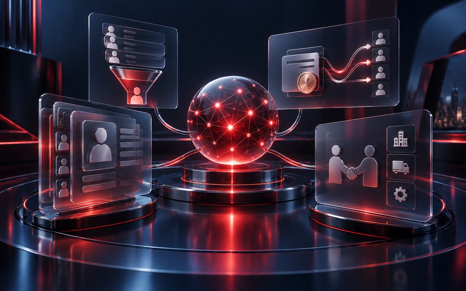 Three dimensional workforce network with recruiting, employee, payroll, and vendor panels